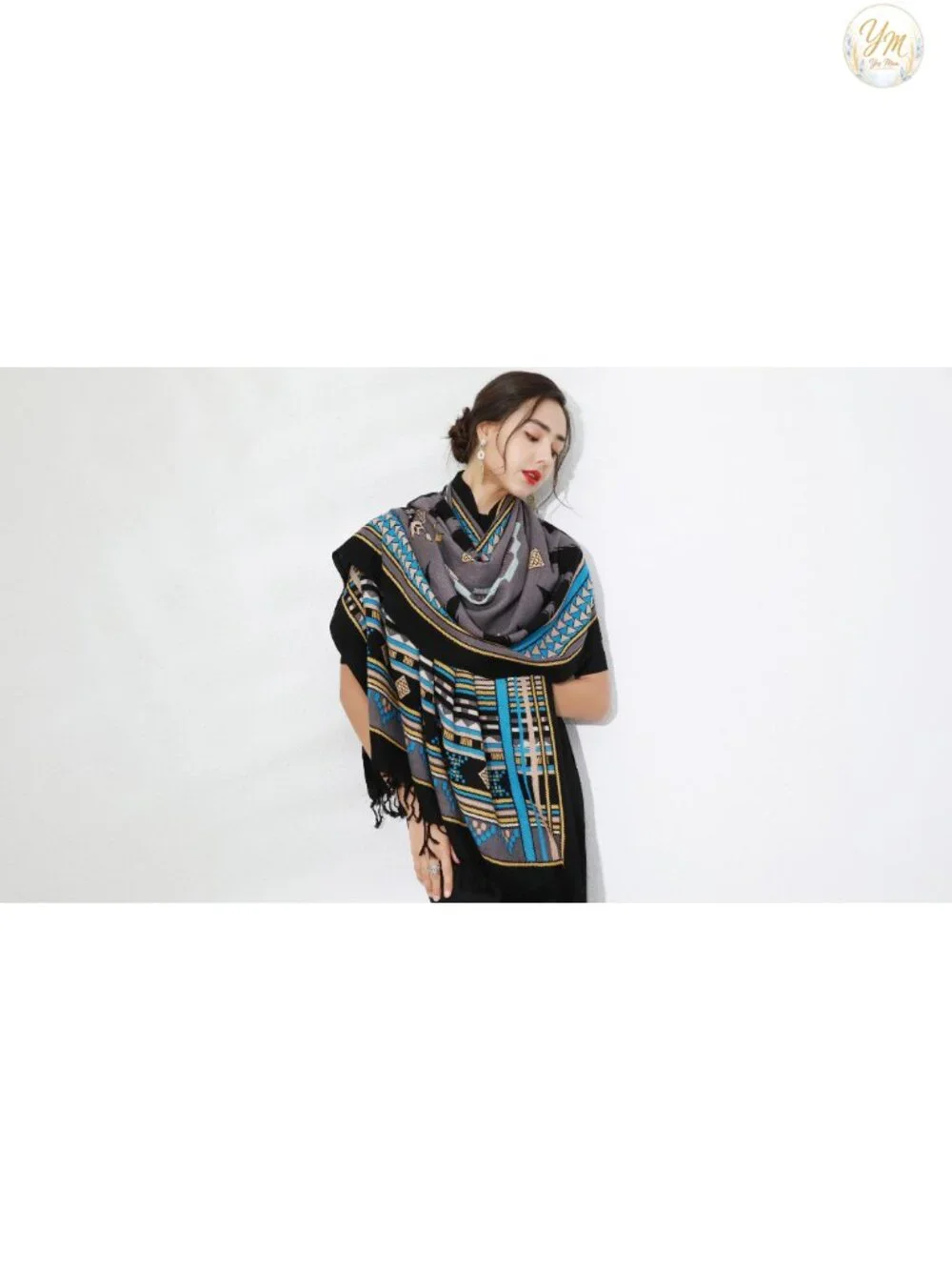 100% Merino Wool Pashmina Shawl for Women Extra Large Wrap